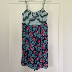 Roxy Dress 
Has adjustable straps, and grip around bust to hold in place